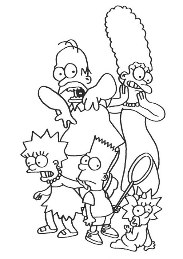 Die Familie Simpson erschreckt