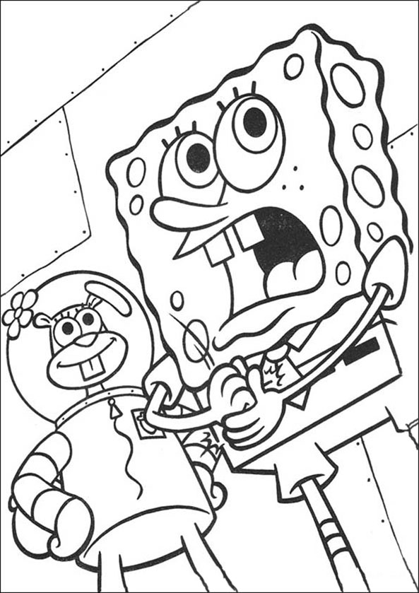 spongebob mit Sandy Cheeks